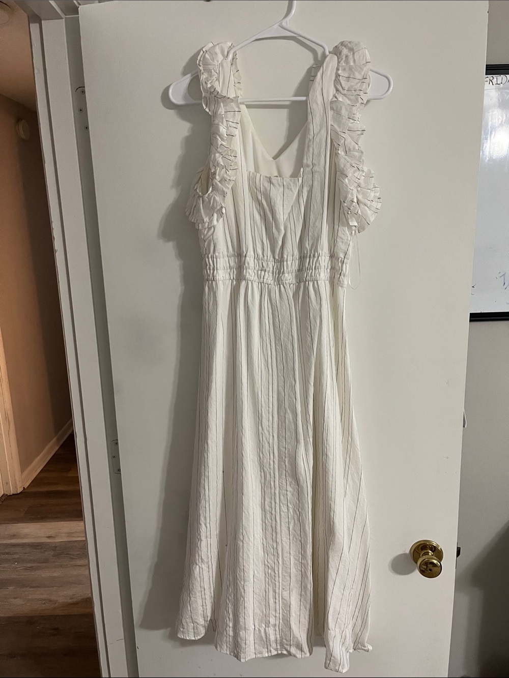 JODIFL Cream Ruffle Strap Maxi Dress - Picture 2 of 3